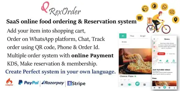 اسکریپت مدیریت رستوران و سفارش غذا QRexOrder