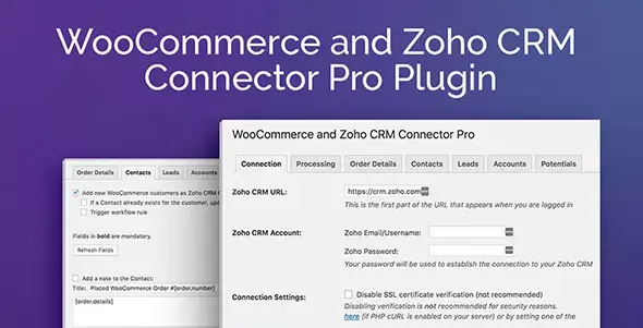 دانلود افزونه WooCommerce and Zoho CRM Connector Pro برای وردپرس