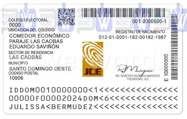 Download open-layer PSD ID card of Dominica