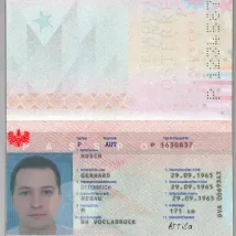 دانلود پاسپورت لایه باز(psd) کشور اتریش