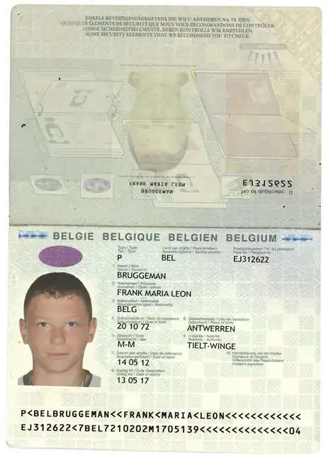 دانلود پاسپورت لایه باز(psd) کشور بلژیک