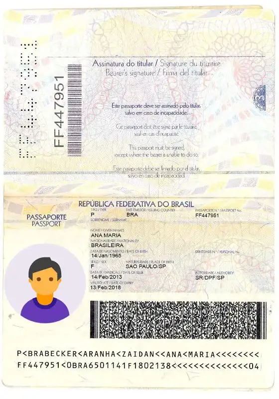 دانلود پاسپورت لایه باز(psd) کشور برزیل