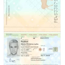 دانلود پاسپورت لایه باز(psd) کشور فنلاند