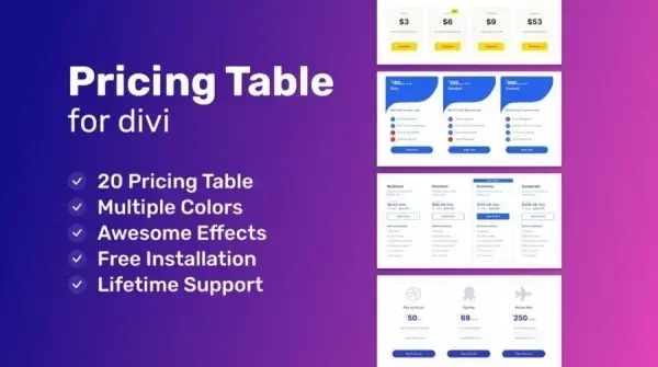 دانلود افزونه Advanced Pricing Table برای Divi