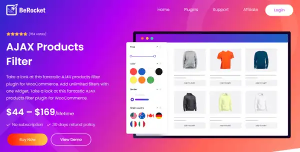 WooCommerce Ajax Products Filter فیلتر پیشرفته محصولات ووکامرس