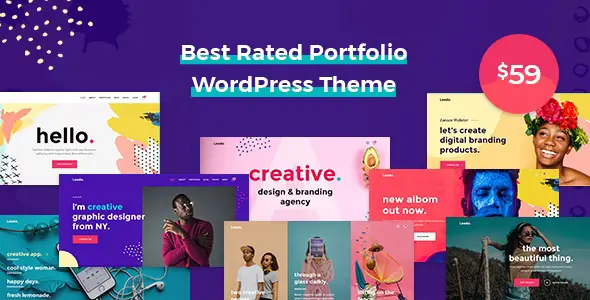 Leedo – Modern Colorful Creative Portfolio WordPress Theme - قالب Leedo برای وردپرس