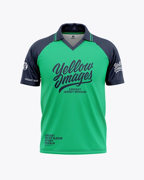 ماک آپ تی شرت آستین کوتاه Men’s Short Sleeve Cricket Jersey / Polo V-Neck Shirt