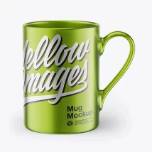 موکاپ ماگ Metallic Mug Mockup