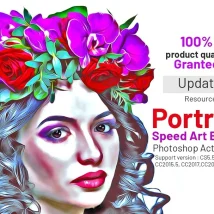 اکشن فتوشاپ Portrait Speed Art Effect