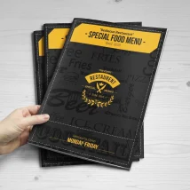 طرح لایه باز منوی غذای رستوران Special Food Menu Brochure -12 Pages