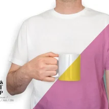 موکاپ تیشرت و ماگ Mug mockup and editable T-shirt