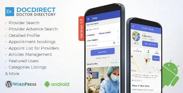 اپلیکیشن دایرکتوری پزشکان اندروید DocDirect App