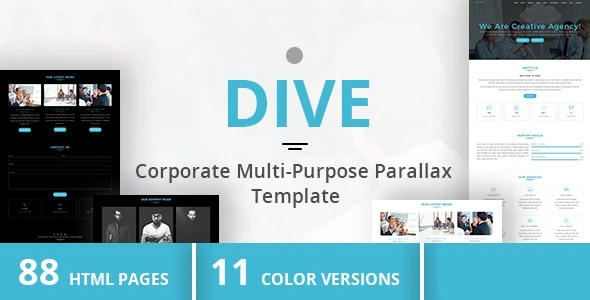 دانلود قالب DIVE – Corporate Multi-Purpose Parallax Template
