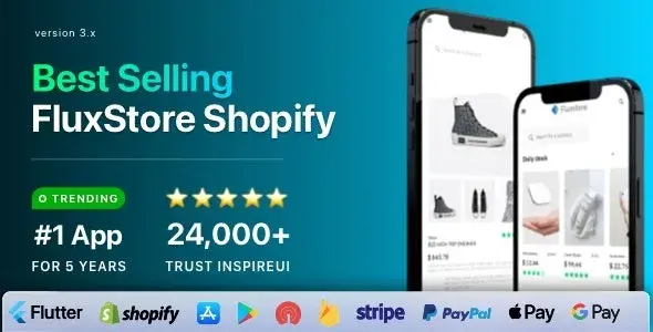 دانلود FluxStore Shopify اپلیکیشن فلاتر برای شاپیفای