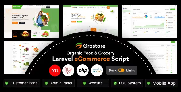 اسکریپت GroStore سوپرمارکت لاراول