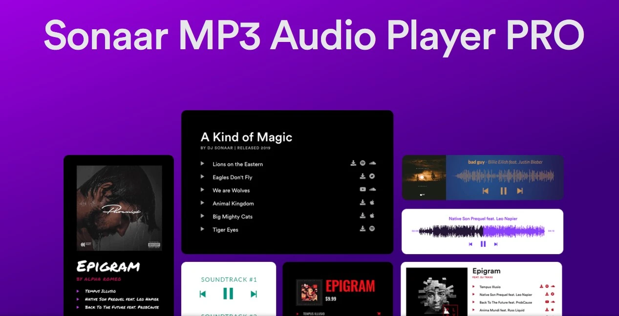 افزونه Sonaar MP3 Audio Player PRO برای وردپرس