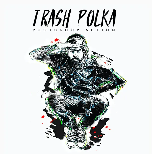 اکشن Trash Polka برای فتوشاپ