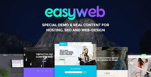 قالب هاستینگ و سئو EasyWeb برای وردپرس