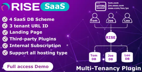 افزونه خدمات نرم افزار RISE CRM SaaS Plugin  برای رایز