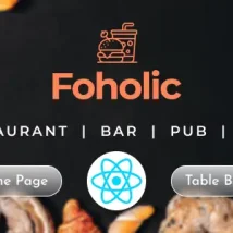قالب رستوران‌ها و کافه‌ها Foholic Food برای React