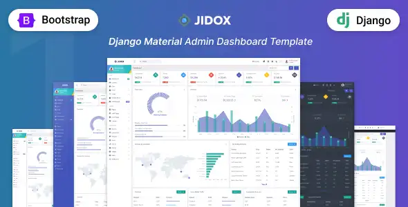 قالب داشبورد مدیریت Jidox Django