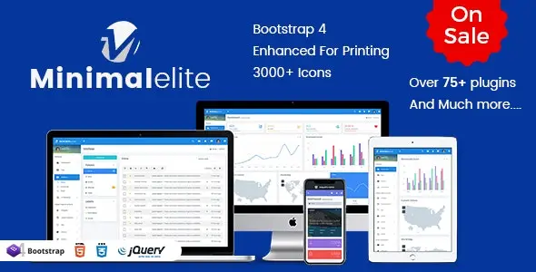 دانلود قالب مدیریتی Minimal elite بر پایه Bootstrap 4