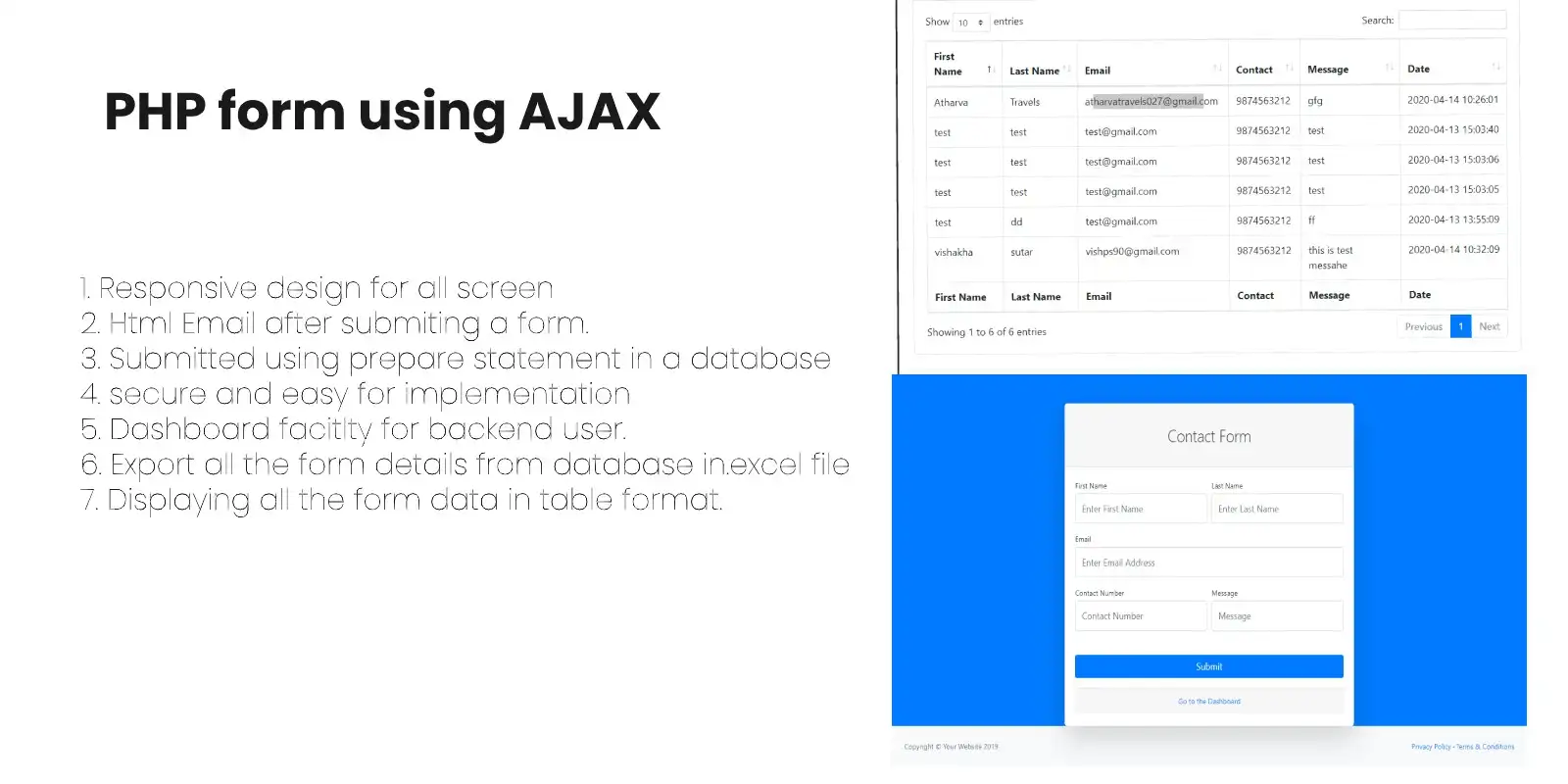 دانلود اسکریپت PHP Form Management Using AJAX