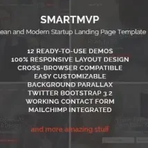 دانلود قالب SMARTMVP – STARTUP LANDING PAGE TEMPLATE