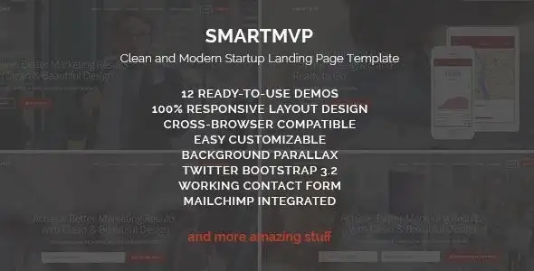 دانلود قالب SMARTMVP – STARTUP LANDING PAGE TEMPLATE