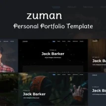 دانلود قالب نمونه کارها Zuman – Creative Personal Portfolio