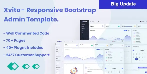 قالب مدیریتی XVITO – BOOTSTRAP ADMIN TEMPLATE