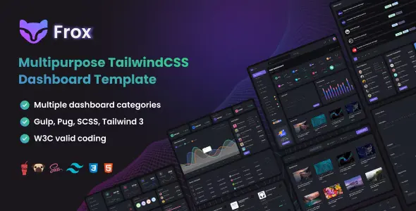 دانلود قالب Frox – Multipurpose TailwindCSS Dashboard Template