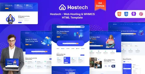 دانلود قالب HOSTECH – WEB HOSTING & WHMCS HTML TEMPLATE