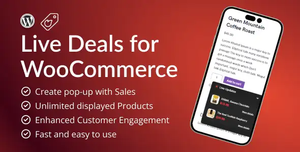 دانلود افزونه Live Deals for WooCommerce