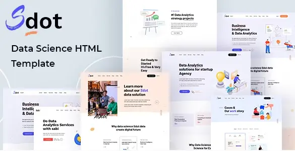 دانلود Sdot – Data Science HTML Template