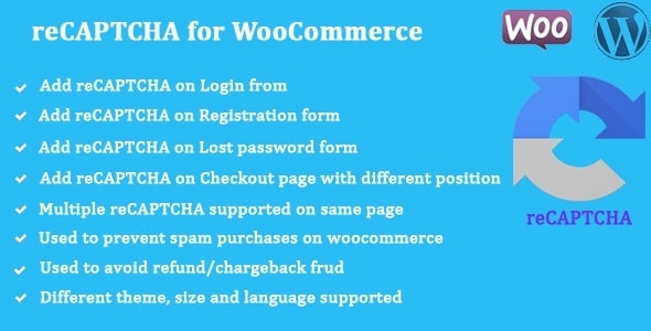 دانلود افزونه reCAPTCHA for WooCommerce