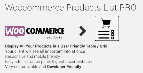 دانلود افزونه Woocommerce Products List Pro