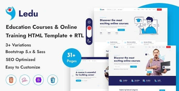 دانلود قالب آموزشی Ledu برای HTML