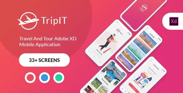 دانلود TripIt – Travel Adobe XD Mobile Application