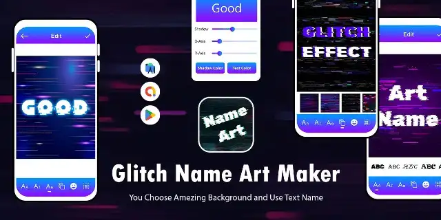 اپلیکیشن Glitch Name – Art Maker