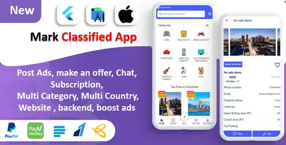 اپلیکیشن فلاتر Mark Classified App