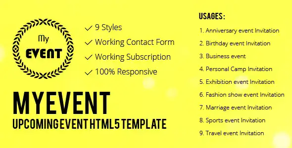 دانلود قالب MyEvent برای HTML5