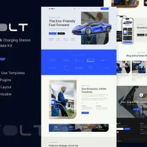 کیت تمپلیت Evolt قالب سایت خودرو هیبریدی و برقی