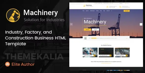 دانلود قالب HTML کسب و کار MACHINERY