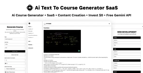 ابزار جاوااسکریپت Ai Course Generator