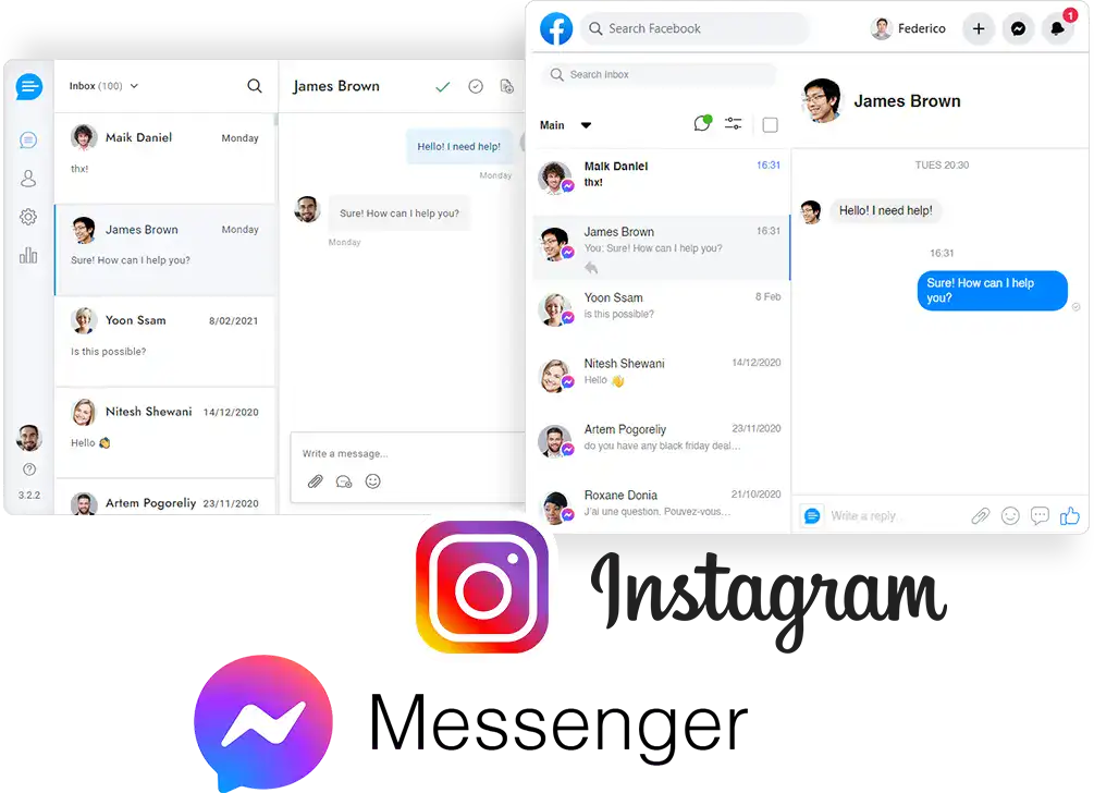 ادآن اتصال Facebook و Instagram به ساپورت بورد