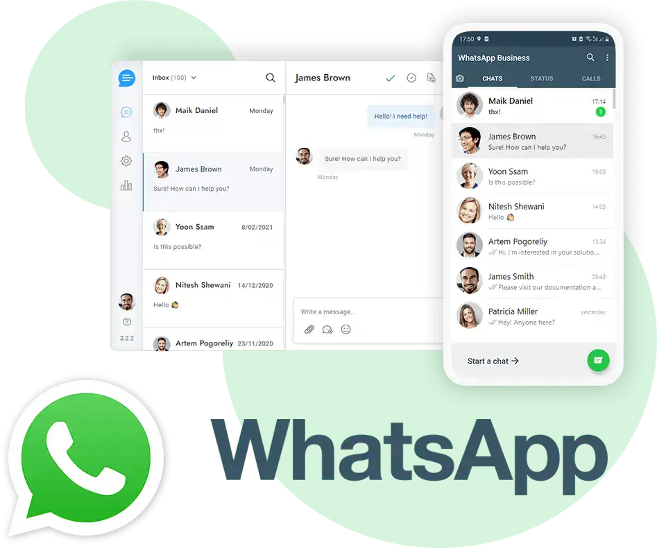 ادآن اتصال WhatsApp به ساپورت بورد