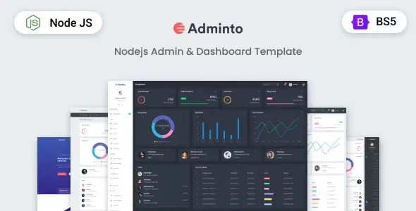 دانلود Adminto قالب داشبورد مدیریت بر پایه NodeJS