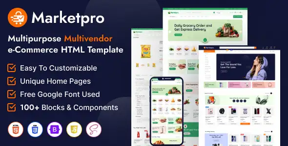 قالب HTML فروشگاهی MarketPro