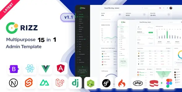 دانلود Rizz – Admin & Dashboard Template